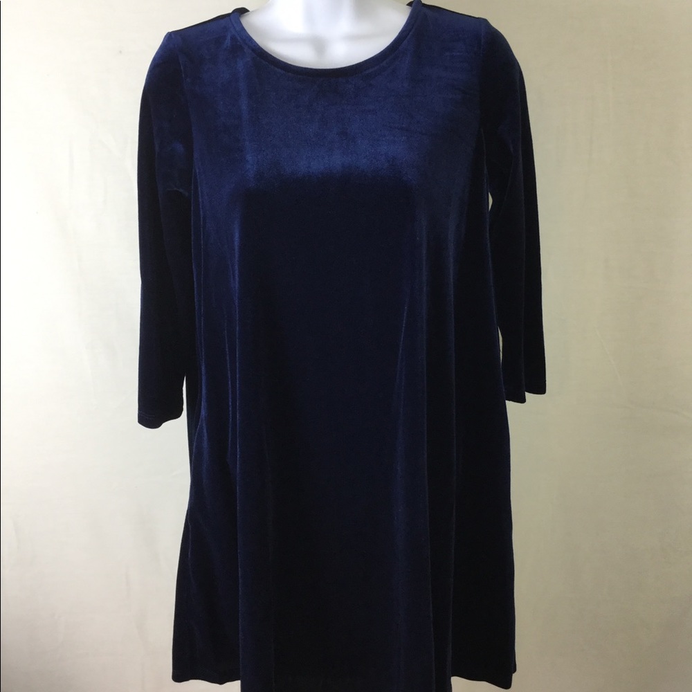 Agnes & Dora velvet swing tunic sapphire blue